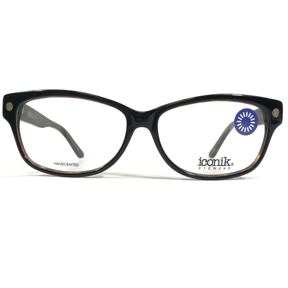 Iconik Eyeglasses Frames Blair C02 Brown Cat Eye Full Rim 54-14-140